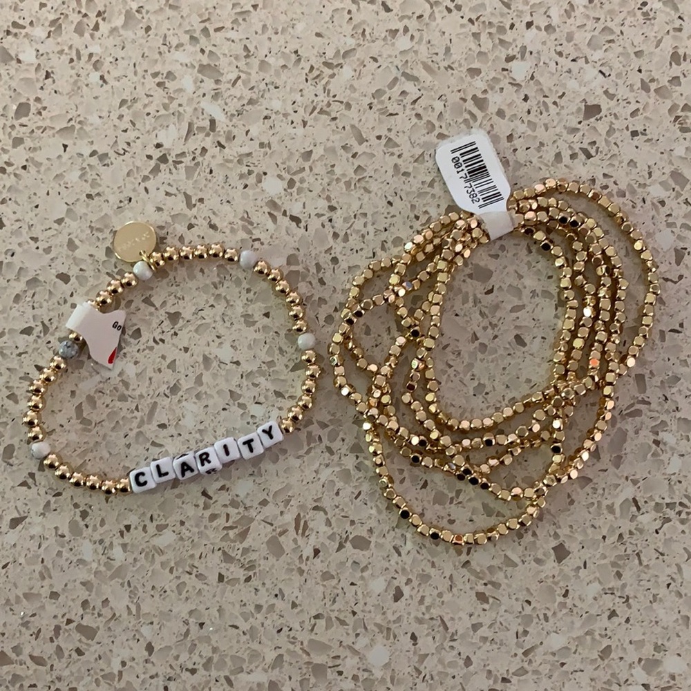 Gold beaded bracelets